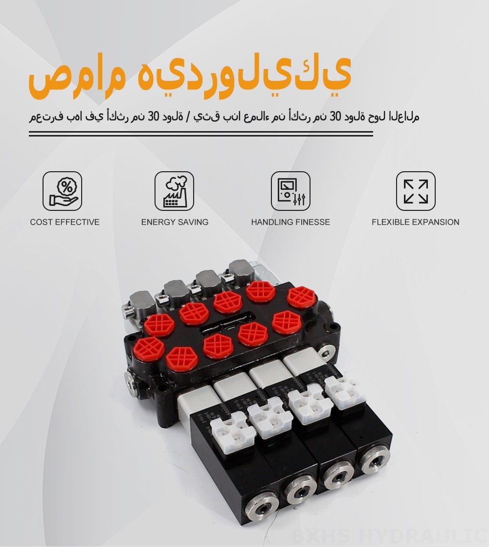 Q45 ملف لولبي ويدوي صمام 4 صمام اتجاهي أحادي الكتلة